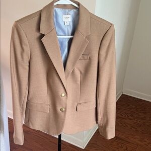 J. Crew Women's Camel Blazer with Gold Buttons